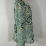 Motherhood Maternity Chiffon Tunic Blouse Green Paisley Print Women's Size Med Photo 1