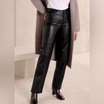 Banana Republic  high-rise straight leg lamb leather pant size 27 Photo 1