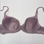 Victoria's Secret  Purple Floral Bra lined Demi underwire 34D adjustable straps Photo 4