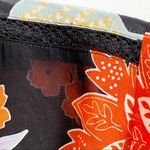 Raga Anthropologie Blouse Tassel 3/4 Sleeve V-Neck Black Orange Floral Top Small Photo 7