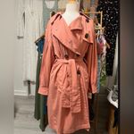 Free People $248 Peach Trench Coat Fall City Oversized Photo 1