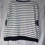 Allegra K  Women's Black and White Striped  Shirt With Hearts On The Elbows Photo 5