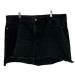Old Navy High-Rise Secret-Smooth Pocket Black Denim Jean Skirt Women's 22 Photo 0
