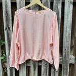 Thereabouts Blouse Blush Rose Metallic Stripe Top Size Junior 3XL Pink Photo 1