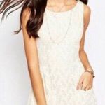 Free People Poppy Lace Pocket Mini Dress Cutout Back Cream Medium Photo 0