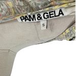 Pam & Gela Pam & Gela Raw Edge Dress Paisley Print Grommet Sleeveless Yellow Size Small Photo 13