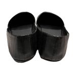 Vince Black Bogart Eelskin Leather Flats Loafers Slip On Shoes Photo 4