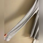 Deletta Anthropologie  grey ribbed knit tunic top swing turtleneck Large Photo 4