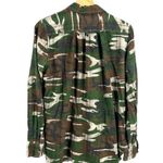 Denim & Supply Ralph Lauren Womens Shirt Camo Over Plaid Button Front Small Brown Photo 1