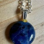 Deep Blue Sodalite Pendant Necklace Photo 4