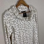 Gibsonlook XS Cozy Fleece Convertible Neckline Sweater Animal Print Photo 4