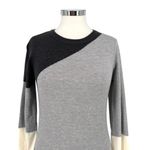 Long Tall Sally Colorblock Crewneck Long Sleeve Sweater Gray Black Size 6 Photo 1