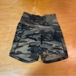 Bombshell sportswear  Straight Up Shorts Bright Army Green Camo Photo 4