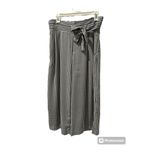 ZARA Trafaluc Navy White Gingham Checkered Wideleg Cropped Pant Size Small Photo 1