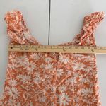 Blu Pepper Orange Daisy Print Button Front PuffSleeve MiniDress Sundress Small Cottagecore Photo 7