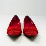 Rothy's The Point Pomegranate Grid Size 6 Slip On Ballet Flats Pink Orange Photo 1