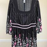 Studio 1940 Plus Size Square Neck Floral Boho Black Babydoll Tunic Top Y2K 18/20 Feminine Photo 0