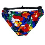 Lauren Ralph Lauren SZ 10 Swim Bikini Bottom Floral Lined Stretch Multi Blue Photo 1