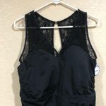 NWT Swimsuits for All black lace ruched v neckline one piece swimsuit 18 Photo 2
