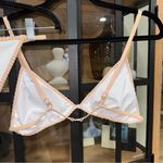 Cupshe  bikini set triangle ribbed lace contrast trim lowrise bridal Photo 4