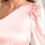 Red Dress Boutique Aaakaa Wish For More One Shoulder Ruffle Satin Dress Blush M Photo 2