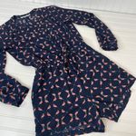 Daniel Rainn  Women’s Navy Bird Print Long Sleeve Romper Novelty Size S Photo 3