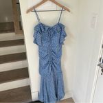 NWT JONATHAN SIMKHAI Silk Naomi Polka Dot Midi Dress Blue Size 4 Photo 1