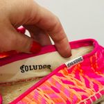 Soludos Malhia Kent plaid bright boho espadrilles shoes size 9 pink oran… Photo 6