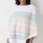 Barefoot Dreams  Ocean Breeze Poncho Pink Stripe One Size‎ BDWCU1966 Photo 0