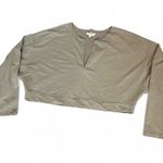 Open Edit  grey green long sleeve crop tee Photo 0