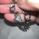 Guess  Silver Tone and Black Crystal Heart Photo 6