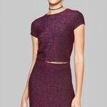 Wild Fable NWOT Purple Midi Skirt Metallic Tinsel Photo 0