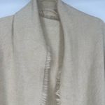 Free People  Brushed faux fur Scarf Cream Fringed Scarf wrap Photo 6