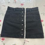 Madewell Madewel Stretch Buttoned Denim A-Line Mini Skirt in Black Frost Size 32 Photo 7