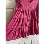 The Impeccable Pig  Womens Large Pink Tiered Mini Dress Preppy Vacation Cruise Photo 4