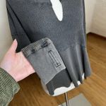 Free People  Thermal Shirt Womens XS Monterey Oversized Waffle Knit Multicolor Photo 4