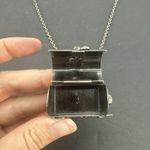 Lead Us Not Into Temptations Journey Box Keepsake Locket Treasure Chest Pendant Silver Photo 8