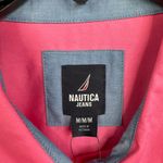 Nautica  Jeans Pink Short Cuffed Sleeve Button-Up Shirt Size M Newport Beach Photo 5