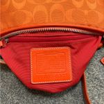 Coach Rare East West Signature Shoulder Baguette Bag With Coin Purse in Orange Photo 3
