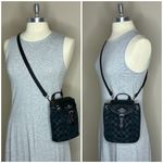 Coach NWT  Amelia Black Denim Mini Convertible Backpack Crossbody - Style CP106 Photo 6