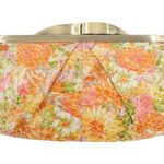 Hobo International New Chain Straps Snake Embossed Pleated Floral Clutch Bag Photo 6