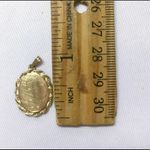 12K Gold Filled Oval Medallion Initial Pendant Photo 3