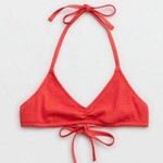 Aerie  Crinkle Halter Voop Bikini Top Photo 1