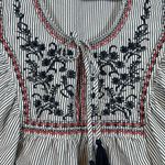 Dress Barn Plus Size  Stripe Flutter Stripe Blouse Top Patriotic Size 3X EUC #7051 Photo 3