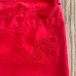 Athleta  Bright Red Coastal Eyelet Floral Cut-out Shorts Womens 6 Photo 9