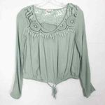 Seven Sisters Top Womens Small Crochet Boho Gauzy Cropped Relaxed Boxy Fairy Photo 0
