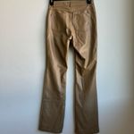 ZARA  Faux Leather Flare Leg Pants Size 28 Medium Tan Nude Stretch High Rise Photo 5