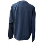 J.Crew  Women's Striped Button-Shoulder Crewneck Pullover Sz L‎ Blue Long Sleeve Photo 8