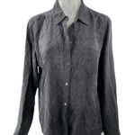 Rails  100% Silk Womens Black Snakeskin Print Long Sleeve Button Down Shirt Top M Photo 0