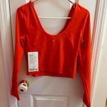Lululemon LONG SLEEVE ALIGN , SOLAR ORANGE, 10 Photo 1